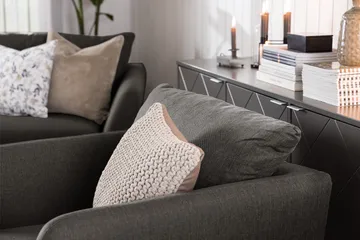 Trend Soffgrupp 3-sits + 2-sits Tygsoffa - Svart - Möbler - Soffa - Soffgrupp