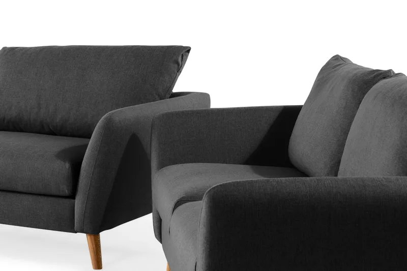 Trend Soffgrupp 3-sits + 2-sits Tygsoffa - Svart - Möbler - Soffa - Soffgrupp