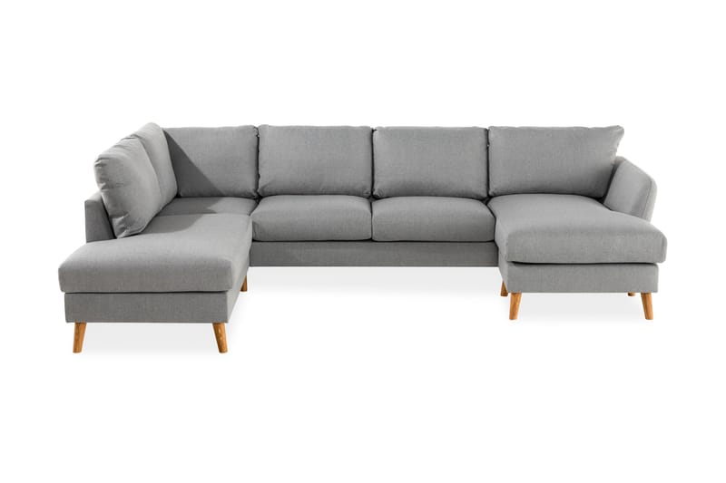 Trend U-soffa med Divan Höger - Ljusgrå - U-soffa