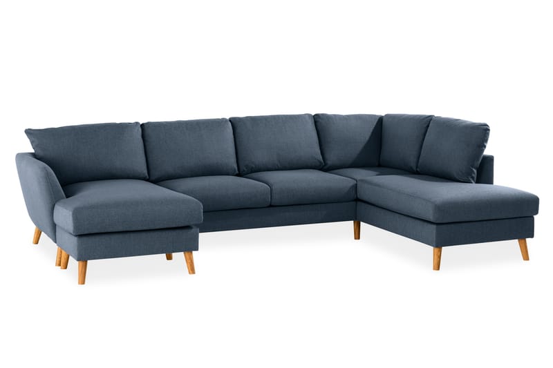 Trend U-soffa med Divan Vänster - Blå - U-soffa