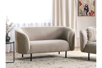 Tuka 2-sits Soffa i Tyg med Metallben - Beige|Grå|Svart - Möbler - Soffa - 2 sits soffa