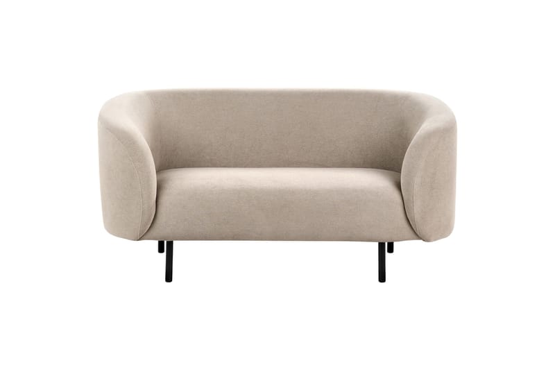 Tuka 2-sits Soffa i Tyg med Metallben, Beige|Grå|Svart