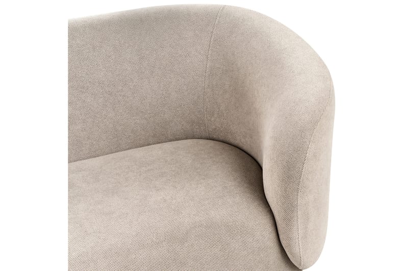 Tuka 3-sits Soffa med Rundade Armstöd i Bouclé - Beige|Grå|Svart - Möbler - Soffa - 3 sits soffa