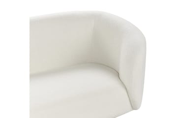 Tuka 3-sits Soffa med Rundade Armstöd i Bouclé - Vit|Svart - Möbler - Soffa - 3 sits soffa