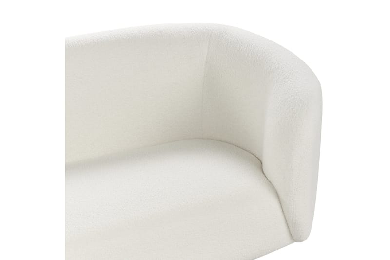 Tuka 3-sits Soffa med Rundade Armstöd i Bouclé - Vit|Svart - Möbler - Soffa - 3 sits soffa
