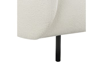 Tuka 3-sits Soffa med Rundade Armstöd i Bouclé - Vit|Svart - Möbler - Soffa - 3 sits soffa