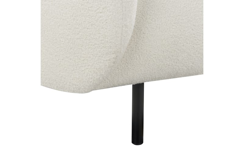 Tuka 3-sits Soffa med Rundade Armstöd i Bouclé - Vit|Svart - Möbler - Soffa - 3 sits soffa