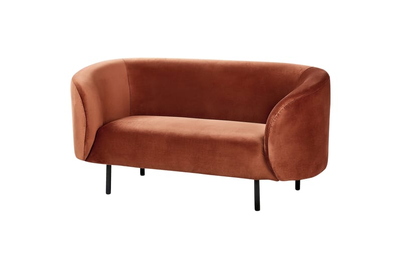 Tuka Soffa 2-sits - Svart/Orange - Möbler - Soffa - Sammetssoffa