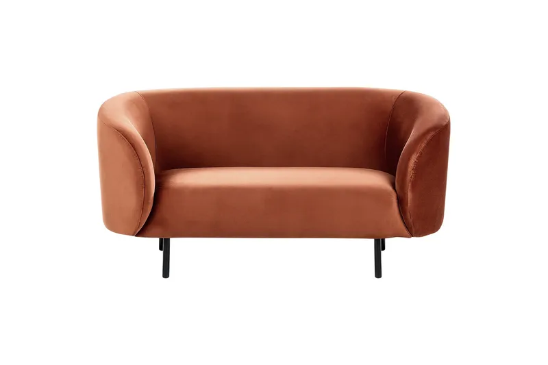 Tuka Soffa 2-sits, Svart/Orange