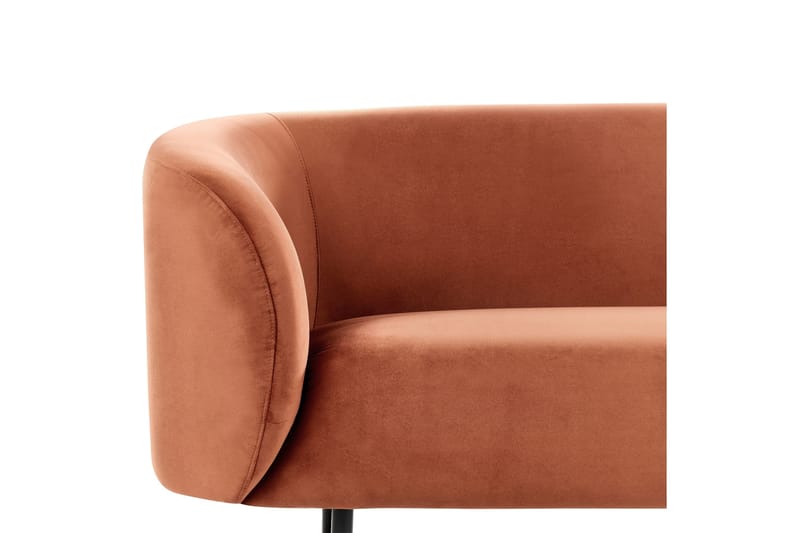 Tuka Soffa 2-sits - Svart/Orange - Möbler - Soffa - Sammetssoffa