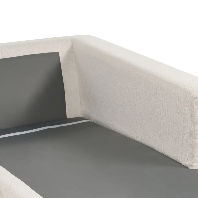 U-formad soffa Lilviken - Ljusbeige, svart - Möbler - Soffa - U-soffa