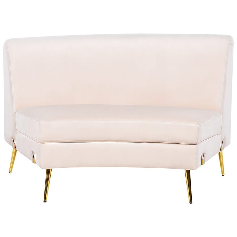 U-formad soffa Moss - Beige, guld - Möbler - Soffa - Sammetssoffa