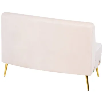 U-formad soffa Moss - Beige, guld - Möbler - Soffa - Sammetssoffa