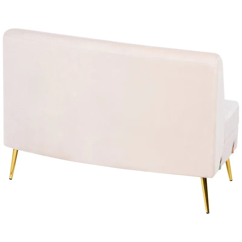 U-formad soffa Moss - Beige, guld - Möbler - Soffa - Sammetssoffa