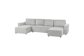 U-formad soffa Vatne Grå/svart - Grå/svart - Möbler - Soffa - Soffgrupp