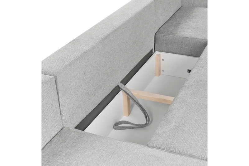 U-formad soffa Vatne Grå/svart - Grå/svart - Möbler - Soffa - Soffgrupp