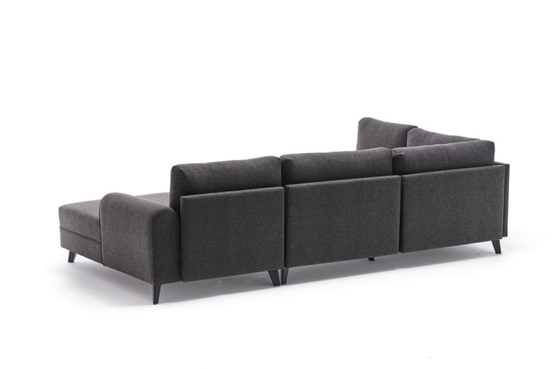 Belena U-soffa med Schäslong Vänster - Antracit/Svart - Möbler - Soffa - U-soffa
