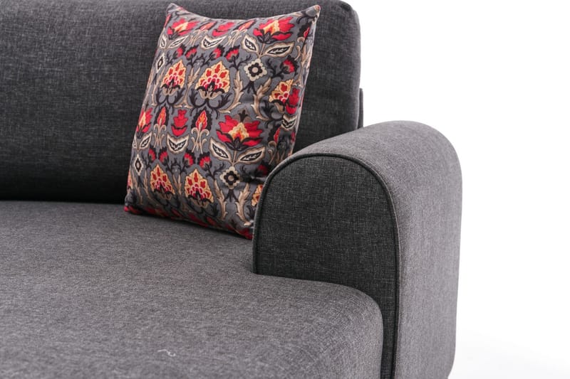Belena U-soffa med Schäslong Vänster - Antracit/Svart - Möbler - Soffa - U-soffa