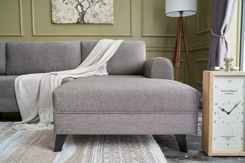 Belena U-soffa med Schäslong Vänster - Brun/Svart - Möbler - Soffa - U-soffa