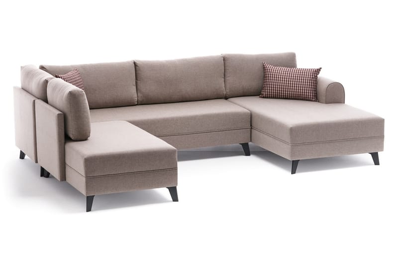 Belena U-soffa med Schäslong Vänster - Krämvit/Svart - Möbler - Soffa - U-soffa