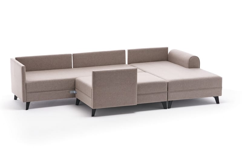 Belena U-soffa med Schäslong Vänster - Krämvit/Svart - Möbler - Soffa - U-soffa