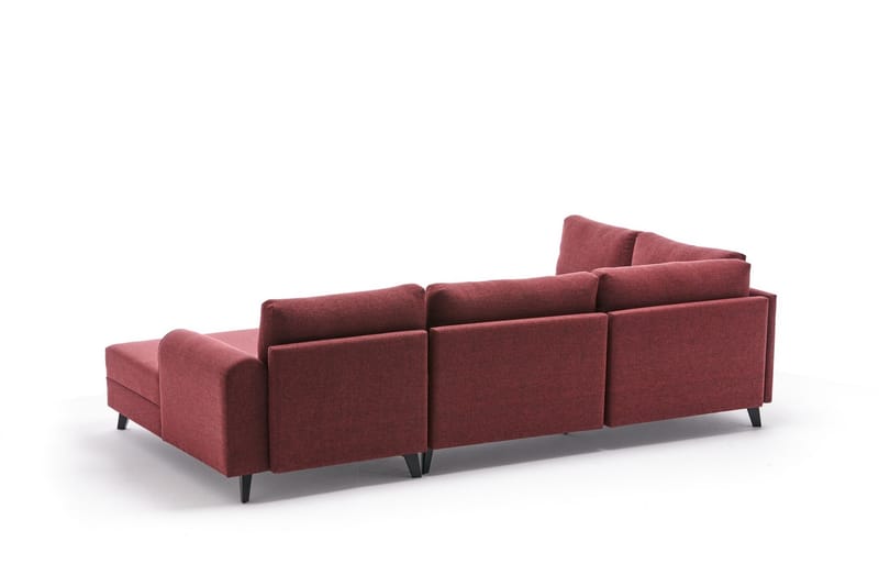 Belena U-soffa med Schäslong Vänster - Röd/Svart - Möbler - Soffa - U-soffa