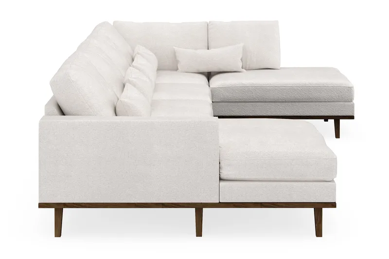 Copenhagen 5-sits Högervänd U-formad Soffa med Divan och Schäslong i Bouclé - Vit - Möbler - Soffa - U-soffa