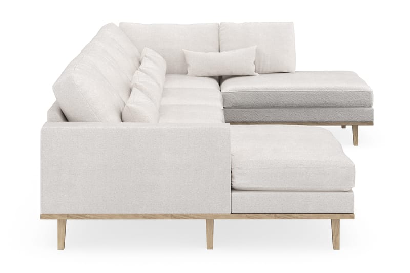 Copenhagen 5-sits Högervänd U-formad Soffa med Divan och Schäslong i Bouclé - Vit - Möbler - Soffa - U-soffa