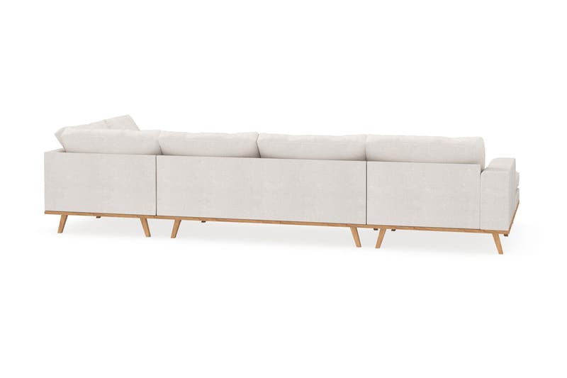 Copenhagen 5-sits Högervänd U-formad Soffa med Divan och Schäslong i Bouclé - Vit - Möbler - Soffa - U-soffa