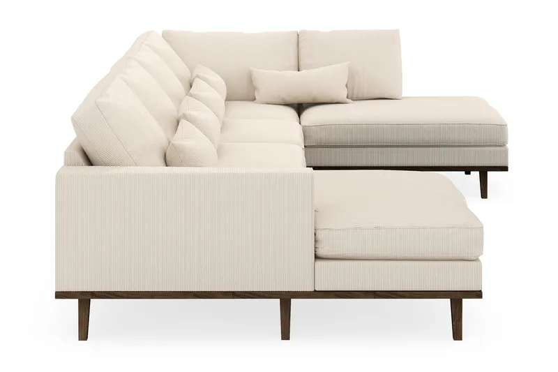 Copenhagen 5-sits Högervänd U-formad Soffa med Divan och Schäslong i Manchester - Beige - Möbler - Soffa - U-soffa