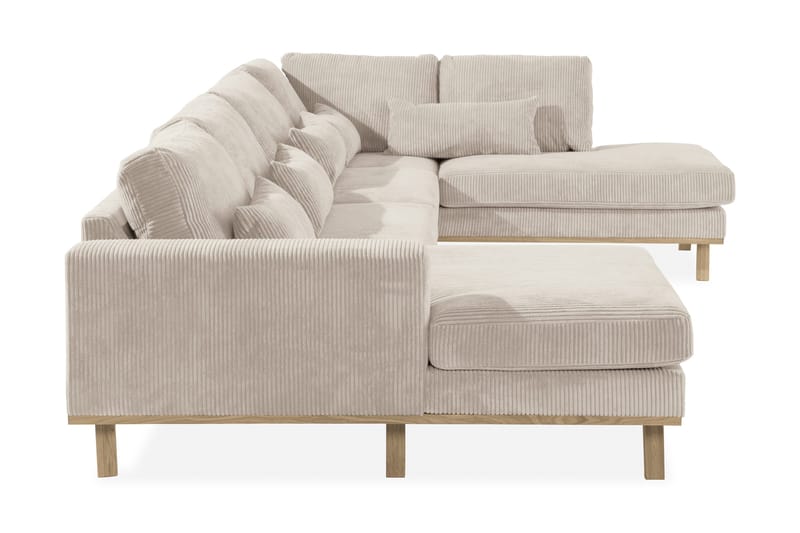 Copenhagen 5-sits Högervänd U-formad Soffa med Divan och Schäslong i Manchester - Beige - Möbler - Soffa - U-soffa