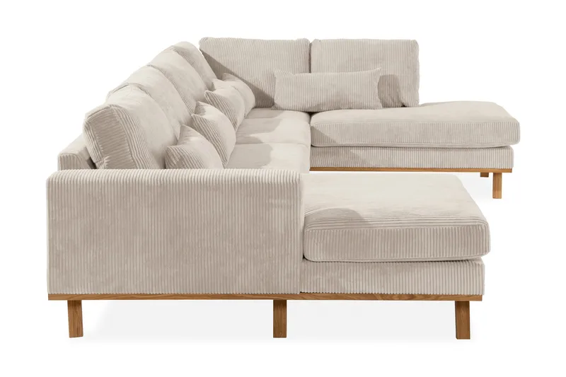Copenhagen 5-sits Högervänd U-formad Soffa med Divan och Schäslong i Manchester - Beige - Möbler - Soffa - U-soffa
