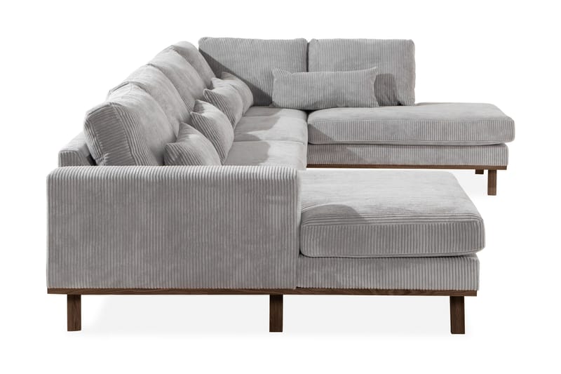 Copenhagen 5-sits Högervänd U-formad Soffa med Divan och Schäslong i Manchester - Ljusgrå - Möbler - Soffa - U-soffa