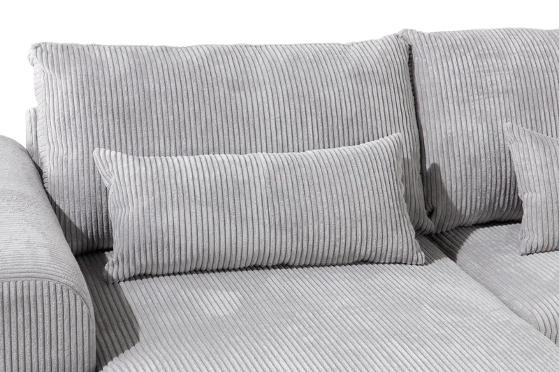 Copenhagen 5-sits Högervänd U-formad Soffa med Divan och Schäslong i Manchester - Ljusgrå - Möbler - Soffa - U-soffa