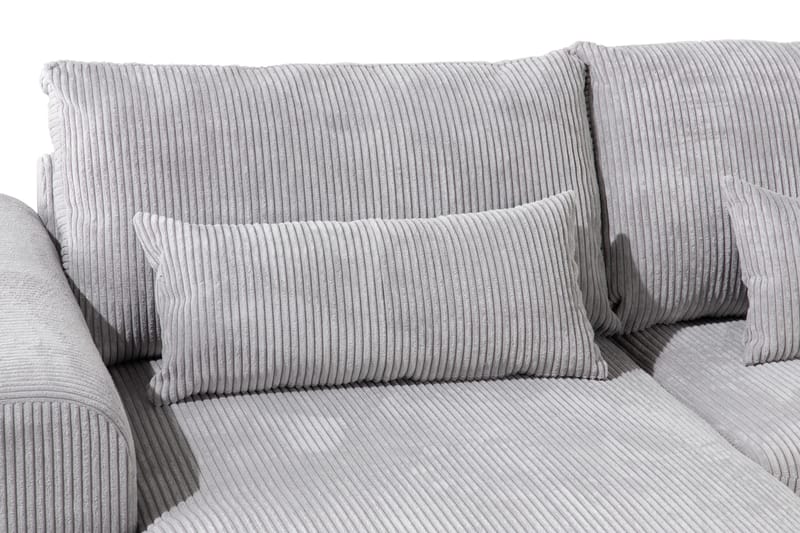 Copenhagen 5-sits Högervänd U-formad Soffa med Divan och Schäslong i Manchester - Ljusgrå - Möbler - Soffa - U-soffa