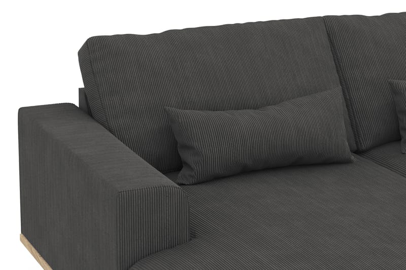 Copenhagen 5-sits Högervänd U-formad Soffa med Divan och Schäslong i Manchester - Mörkgrå - Möbler - Soffa - U-soffa