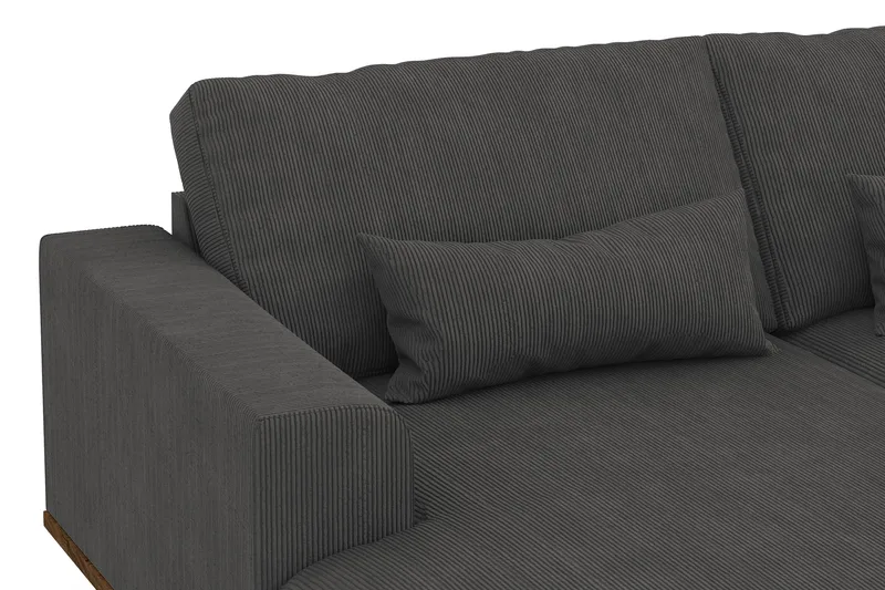 Copenhagen 5-sits Högervänd U-formad Soffa med Divan och Schäslong i Manchester - Mörkgrå - Möbler - Soffa - U-soffa