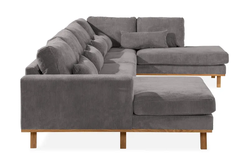 Copenhagen 5-sits Högervänd U-formad Soffa med Divan och Schäslong i Manchester - Mörkgrå - Möbler - Soffa - U-soffa