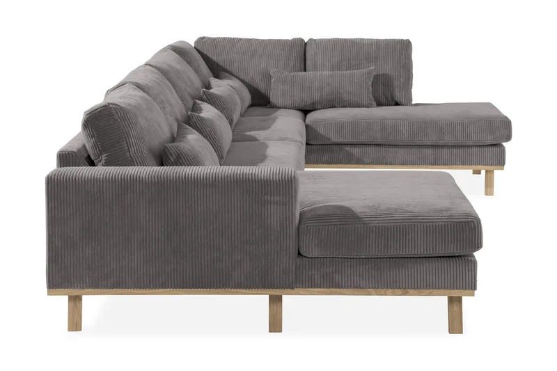 Copenhagen 5-sits Högervänd U-formad Soffa med Divan och Schäslong i Manchester - Mörkgrå - Möbler - Soffa - U-soffa