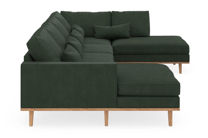 Copenhagen 5-sits Högervänd U-formad Soffa med Divan och Schäslong i Manchester - Mörkgrön - Möbler - Soffa - U-soffa
