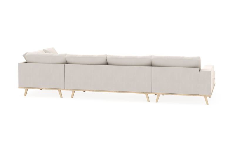 Copenhagen 5-sits Högervänd U-formad Soffa med Divan och Schäslong i Sammet - Krämvit - Möbler - Soffa - U-soffa