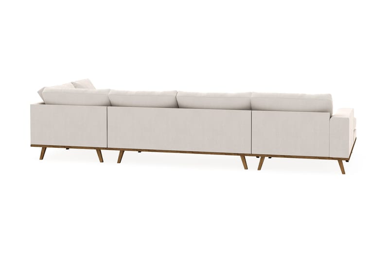 Copenhagen 5-sits Högervänd U-formad Soffa med Divan och Schäslong i Sammet - Krämvit - Möbler - Soffa - U-soffa