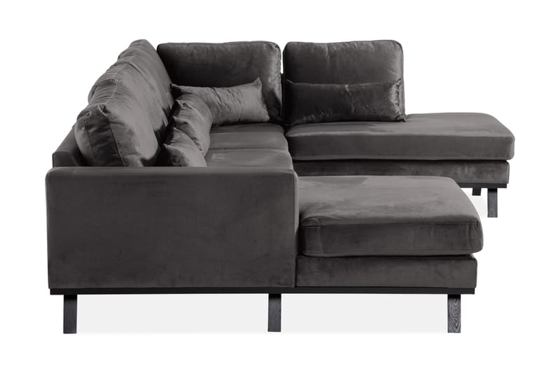 Copenhagen 5-sits Högervänd U-formad Soffa med Divan och Schäslong i Sammet - Mörkgrå - Möbler - Soffa - U-soffa
