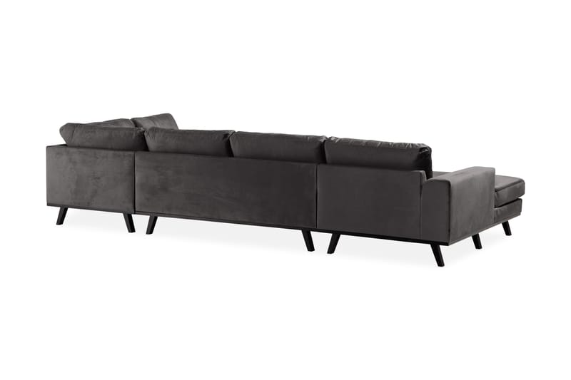 Copenhagen 5-sits Högervänd U-formad Soffa med Divan och Schäslong i Sammet - Mörkgrå - Möbler - Soffa - U-soffa