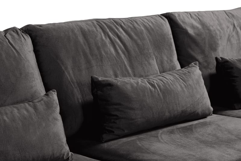 Copenhagen 5-sits Högervänd U-formad Soffa med Divan och Schäslong i Sammet - Mörkgrå - Möbler - Soffa - U-soffa