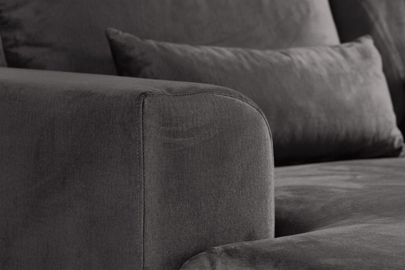 Copenhagen 5-sits Högervänd U-formad Soffa med Divan och Schäslong i Sammet - Mörkgrå - Möbler - Soffa - U-soffa