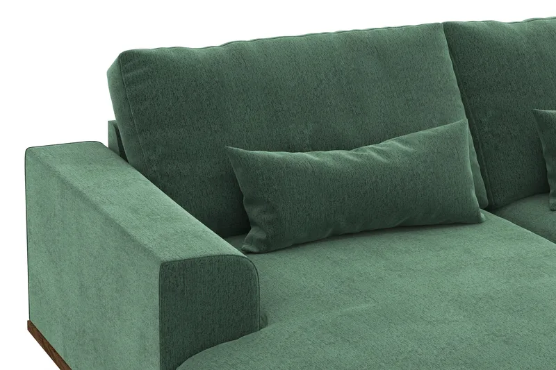 Copenhagen 5-sits Högervänd U-formad Soffa med Divan och Schäslong i Sammet - Mörkgrön - Möbler - Soffa - U-soffa