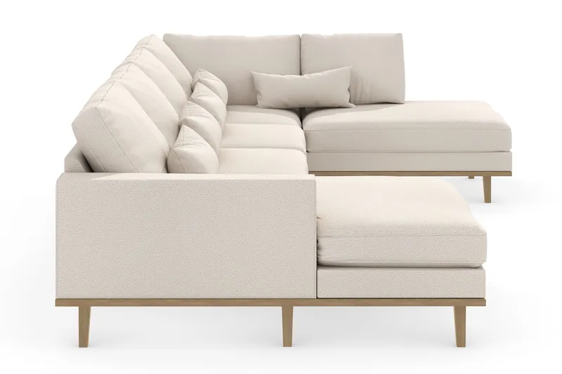 Copenhagen 5-sits Högervänd U-formad Soffa med Divan och Schäslong i Tyg - Beige - Möbler - Soffa - U-soffa