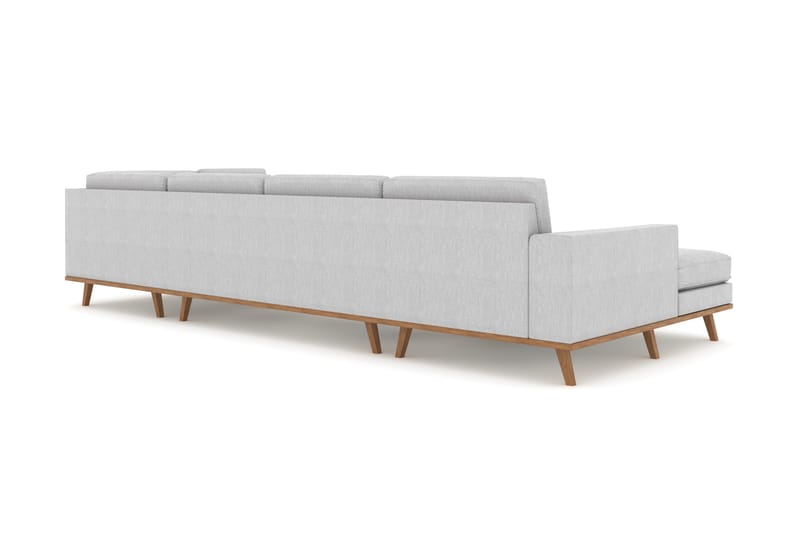 Copenhagen 5-sits Högervänd U-formad Soffa med Divan och Schäslong i Tyg - Grå - Möbler - Soffa - U-soffa