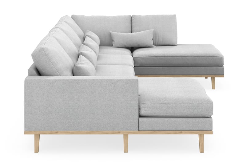 Copenhagen 5-sits Högervänd U-formad Soffa med Divan och Schäslong i Tyg - Ljusgrå - Möbler - Soffa - U-soffa